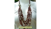 4 Strand Bcbali Necklace Beads Fashion